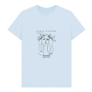 Picasso Unisex Adult War & Peace T-Shirt / Light Blue